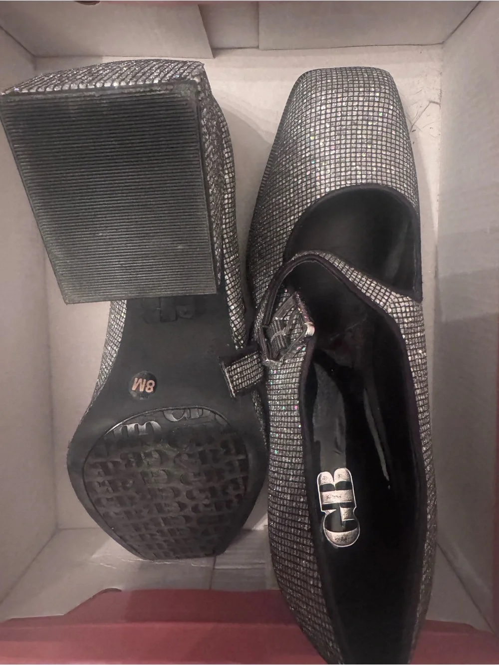 Sparkle GB Platform Heels - Silver